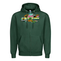 Sports Green North Carolina Map Sunflower Cactus Serape Zipper Hoodie - RanaPortraitStore