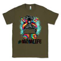 Army Green tie dye momlife messy bun Classic Tee - BarkalooDesign