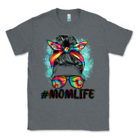 Charcoal Heather tie dye momlife messy bun Classic Tee - BarkalooDesign