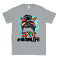 Heather Grey tie dye momlife messy bun Classic Tee - BarkalooDesign