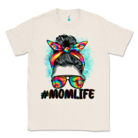 Natural tie dye momlife messy bun Classic Tee - BarkalooDesign
