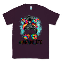 Plum tie dye momlife messy bun Classic Tee - BarkalooDesign