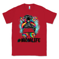 Red tie dye momlife messy bun Classic Tee - BarkalooDesign