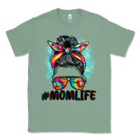 Sage tie dye momlife messy bun Classic Tee - BarkalooDesign