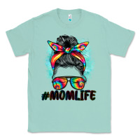 Seafoam tie dye momlife messy bun Classic Tee - BarkalooDesign