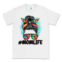 White tie dye momlife messy bun Classic Tee - BarkalooDesign