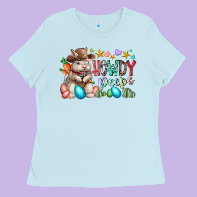 Howdy Peeps Ladies Tee Designed By Racoondesign