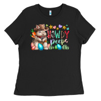 Black howdy peeps Ladies Tee - RacoonDesign