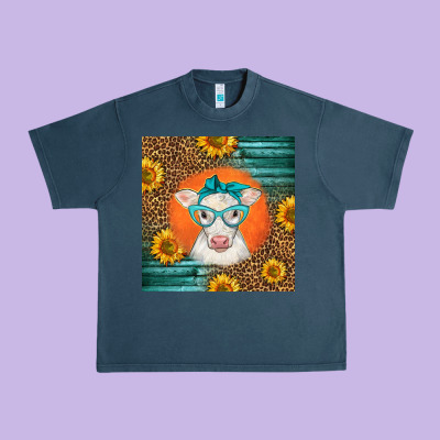 Charolais Cow Urban Heavy Tee Designed By Lillyallendesigns
