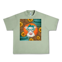 Oil Green charolais cow Urban Heavy Tee - LillyAllenDesigns