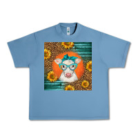 Pebble Blue charolais cow Urban Heavy Tee - LillyAllenDesigns