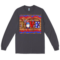 Smoke american flag gnomes love star leopard glitter Long Sleeve Tee - Artiststas