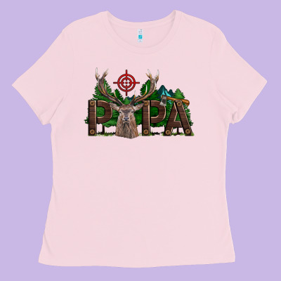 Western Papa Deer Hunting Ladies Tee Designed By Lillyallendesigns
