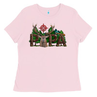Bubblegum Pink Western Papa Deer Hunting Ladies Tee - LillyAllenDesigns