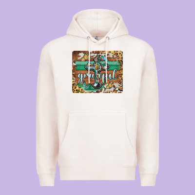 Grateful Cross Premium Hoodie Designed By Barkaloodesign