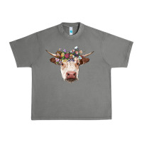 Tornado hereford cow with floral headband Urban Heavy Tee - RanaPortraitStore