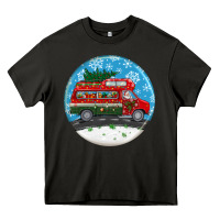 Asphalt santa claus with retro van  christmas ornament Heavy Core Tee - BundleAndBundleShop