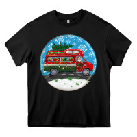 Black santa claus with retro van  christmas ornament Heavy Core Tee - BundleAndBundleShop