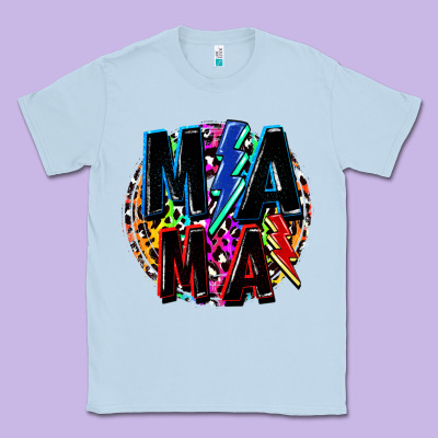 Mama Lightning Bolts Mother's Day Classic Tee Designed By Fadigitalartstudio