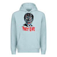 Blue Mist they live Premium Hoodie - DesigneFamous