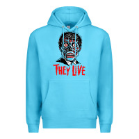 Ocean Blue they live Premium Hoodie - DesigneFamous