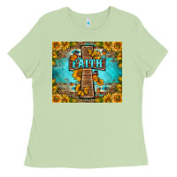 Matcha Western Faith Cross Butterfly Ladies Tee - LillyAllenDesigns