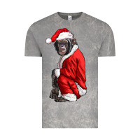 Cloud Rock Chimpanzee With Santa Clothes Vintage Tee - LillyAllenDesigns