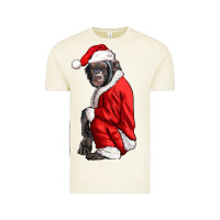 Vintage Arctic Chimpanzee With Santa Clothes Vintage Tee - LillyAllenDesigns