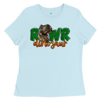 Baby Blue Rawr Dinosaur Ladies Tee - LillyAllenDesigns