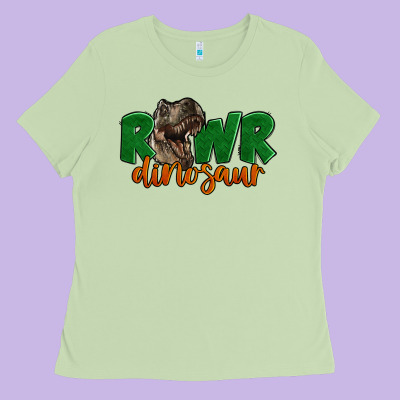 Rawr Dinosaur Ladies Tee Designed By Lillyallendesigns