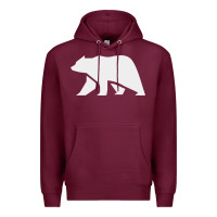 Burgundy bear Premium Hoodie - DesigneFamous