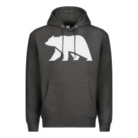 Charcoal Heather bear Premium Hoodie - DesigneFamous
