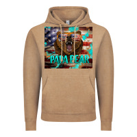 Vintage Coffee papa bear american flag  tumbler Vintage Hoodie - BarkalooDesign