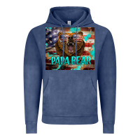 Vintage Denim papa bear american flag  tumbler Vintage Hoodie - BarkalooDesign