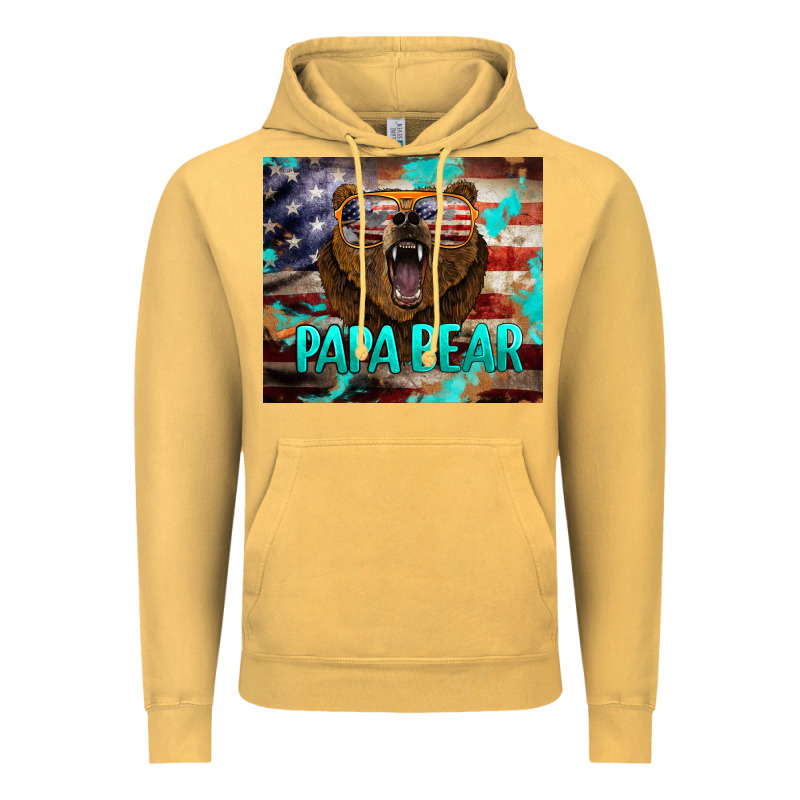Papa Bear American Flag  Tumbler Vintage Hoodie by BarkalooDesign | Teevron