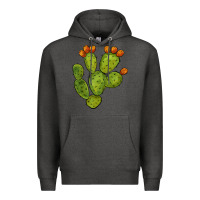Charcoal Heather cactus Premium Hoodie - BarkalooDesign