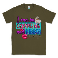 Army Green I run on caffeine and kisses Classic Tee - FaDigitalArtStudio