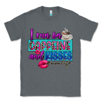 Charcoal Heather I run on caffeine and kisses Classic Tee - FaDigitalArtStudio