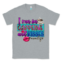 Heather Grey I run on caffeine and kisses Classic Tee - FaDigitalArtStudio