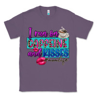 Lavender I run on caffeine and kisses Classic Tee - FaDigitalArtStudio