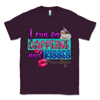 Plum I run on caffeine and kisses Classic Tee - FaDigitalArtStudio