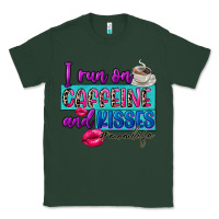 Sports Green I run on caffeine and kisses Classic Tee - FaDigitalArtStudio