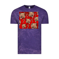 Cloud Purple Yorkshire Pig And Candy Cane Vintage Tee - LillyAllenDesigns