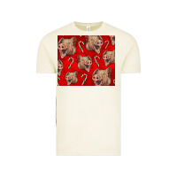 Vintage Arctic Yorkshire Pig And Candy Cane Vintage Tee - LillyAllenDesigns