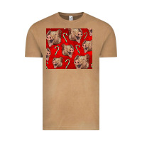 Vintage Camel Yorkshire Pig And Candy Cane Vintage Tee - LillyAllenDesigns