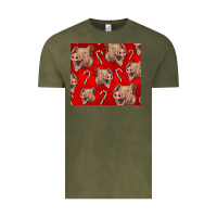 Yorkshire Pig And Candy Cane Vintage Tee | Teevron