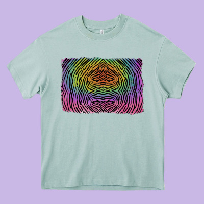 Colorful Zebra Background Heavy Core Tee Designed By Ranaportraitstore