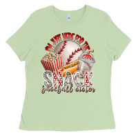 Matcha i am just here for the snack baseball sister Ladies Tee - RacoonDesign