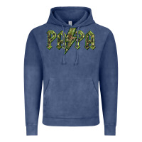 Vintage Denim papa  lightning camouflage Vintage Hoodie - BarkalooDesign