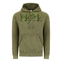 Vintage Olive papa  lightning camouflage Vintage Hoodie - BarkalooDesign